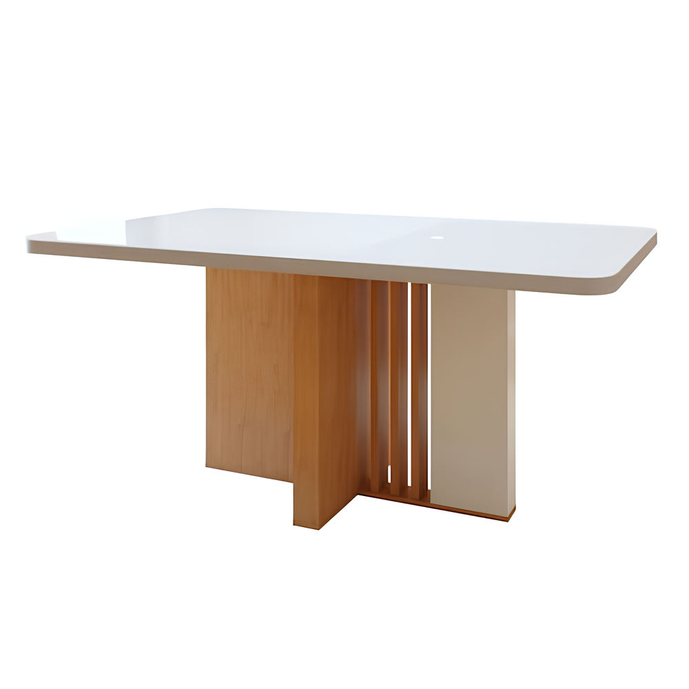 Mesa Astrid (Tampo Maxi) 170 Amêndoa Clean/Off White - LOPAS - Imagem 4