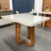 Mesa Sintonia (Tampo Maxi) 120 Amêndoa Clean/Off White - LOPAS
