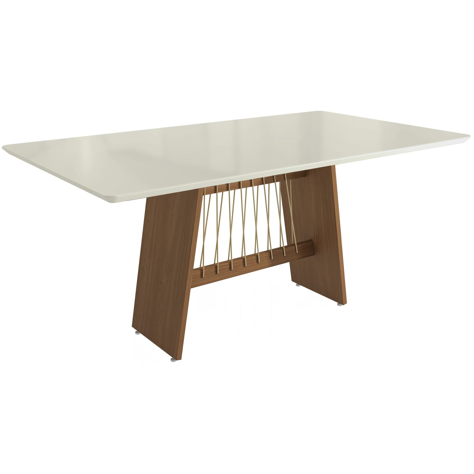 Mesa Damiana BA56 160 Canela/Off White - KAPPESBERG - Imagem 3