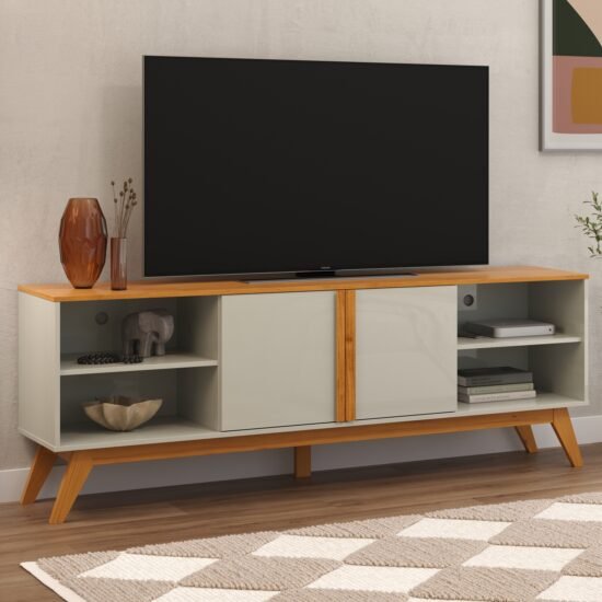 Rack até 75" Urban 1.8 Off White/Cinamomo - PATRIMAR