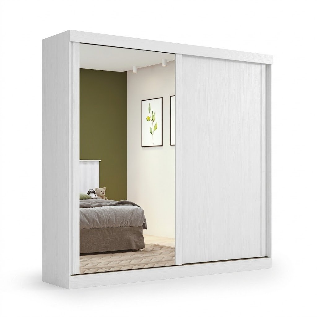 Guarda-Roupa 2 Portas Zeine 1,80 m Branco - LOPAS - Imagem 6