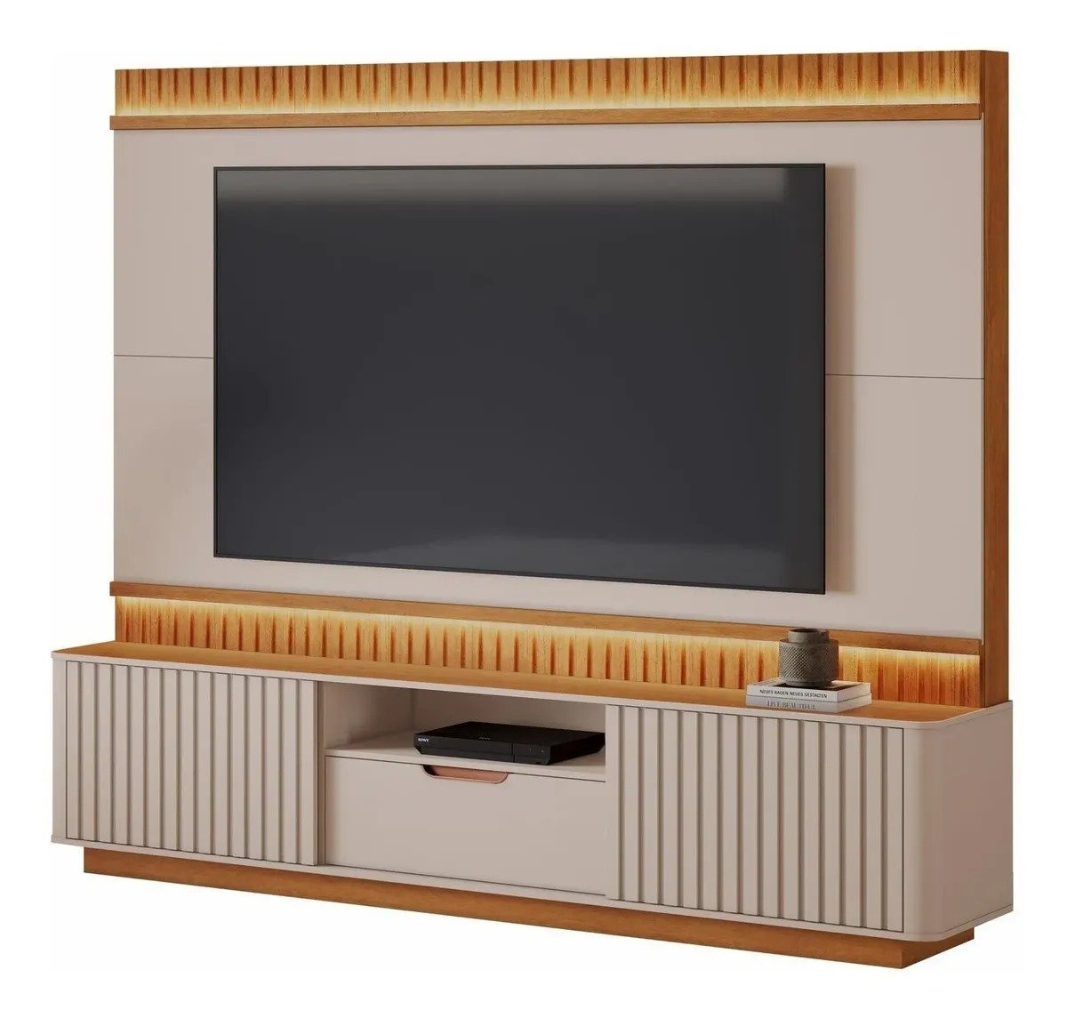 Home até 85" Atena Off White/Cinamomo - JCM MOVELARIA - Imagem 5