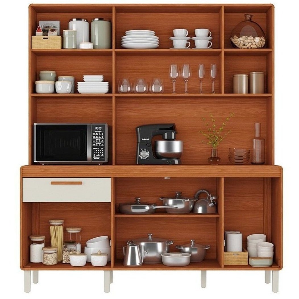 Kit Cozinha Dunas 1,80 m Cinamomo/Off White - ITATIAIA - Imagem 2