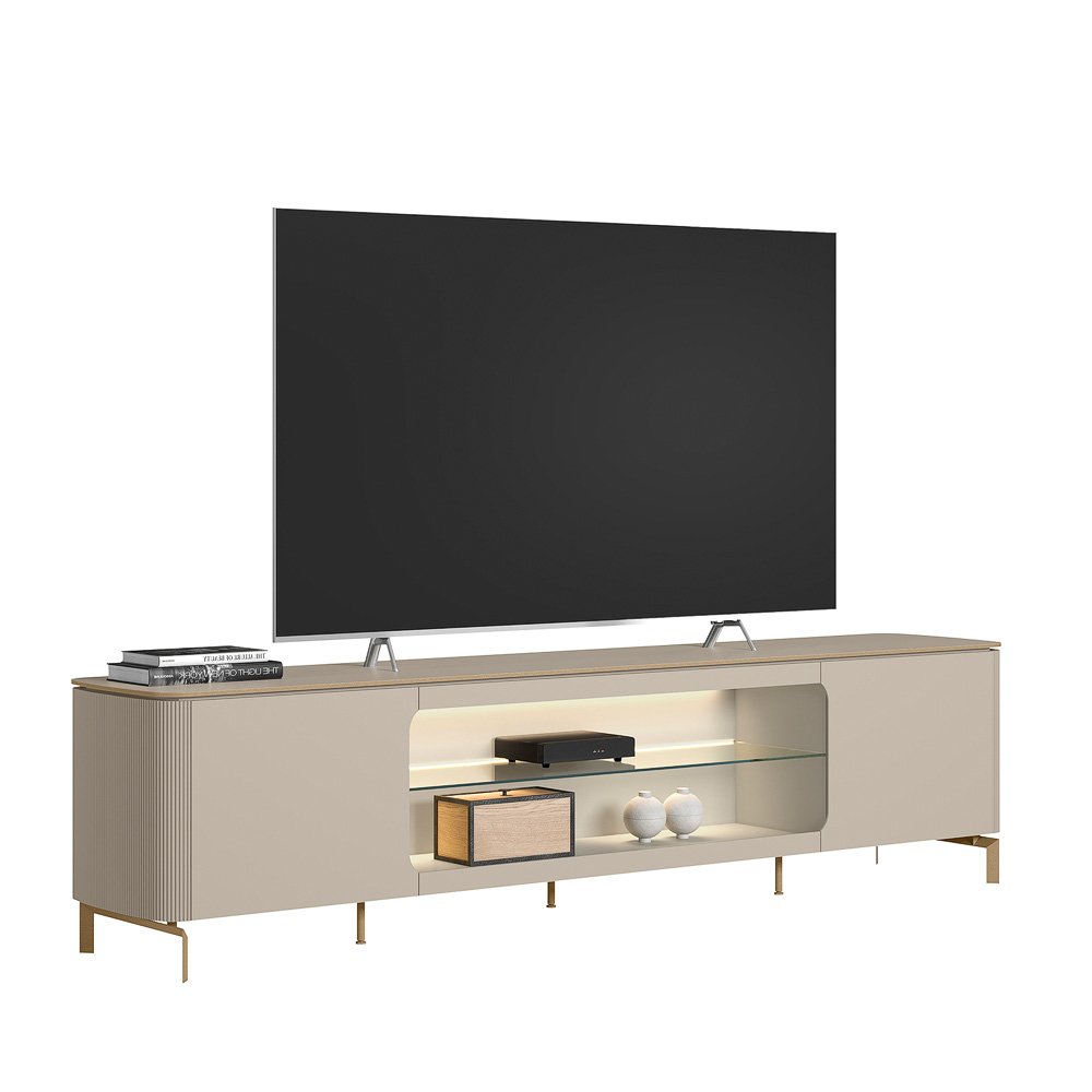 Rack ate 85" Santorini Off White/Tauari Fosco - LINEA BRASIL - Imagem 17