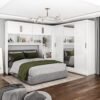Modulado 4 Portas + Guarda-Roupa 3 Portas Dubai/Santiago Plus Branco – CARIOCA MÓVEIS
