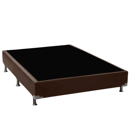 Alternative view of Base Box Casal Simples Corino Marrom - ALTO NIVEL CAMAS E COLCHOES