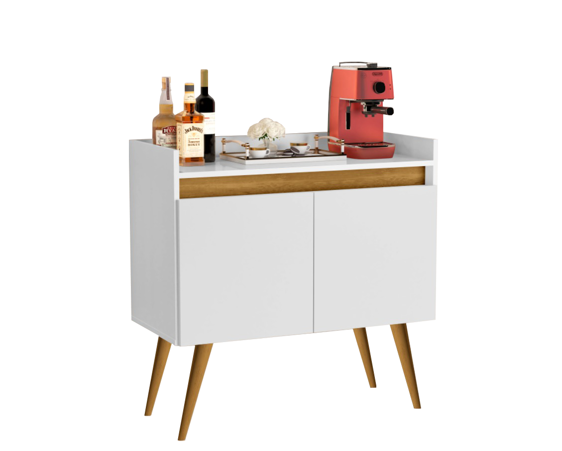 Buffet 2 Portas Gold Branco/Mel/Branco – MOVEIS PRIMUS - Imagem 5