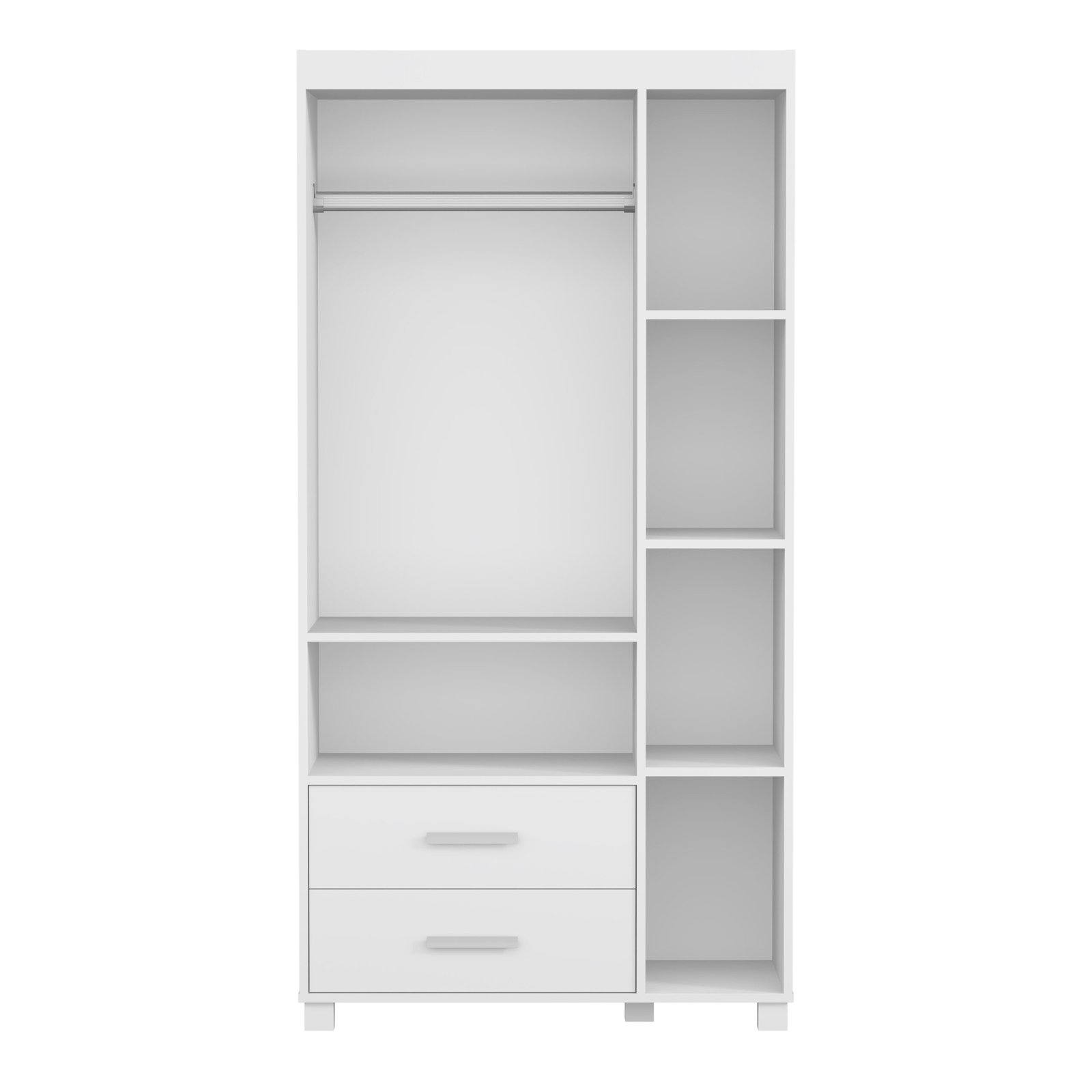 Guarda-Roupa 3 Portas Livia 0,89 m (Sem adesivo) Branco - MADEC MÓVEIS - Imagem 2