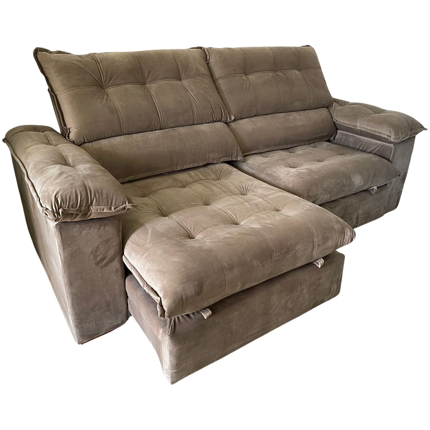 Sofá Retrátil e Reclinável Suíça 2,50 m Capuccino – LEO DECOR (PROMOÇÃO - LEVE AVARIA) - Imagem 2