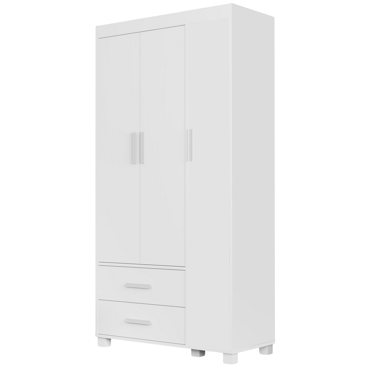 Guarda-Roupa 3 Portas Livia 0,89 m (Sem adesivo) Branco - MADEC MÓVEIS - Imagem 3