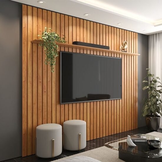 Painel Ripado até 85″ Supremo 2.3 Cinamomo – PATRIMAR