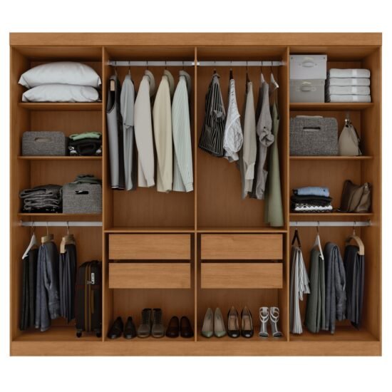 Alternative view of Guarda-Roupa 8 Portas Andara Soft 2,36 m Amêndoa Clean/Off White - LOPAS