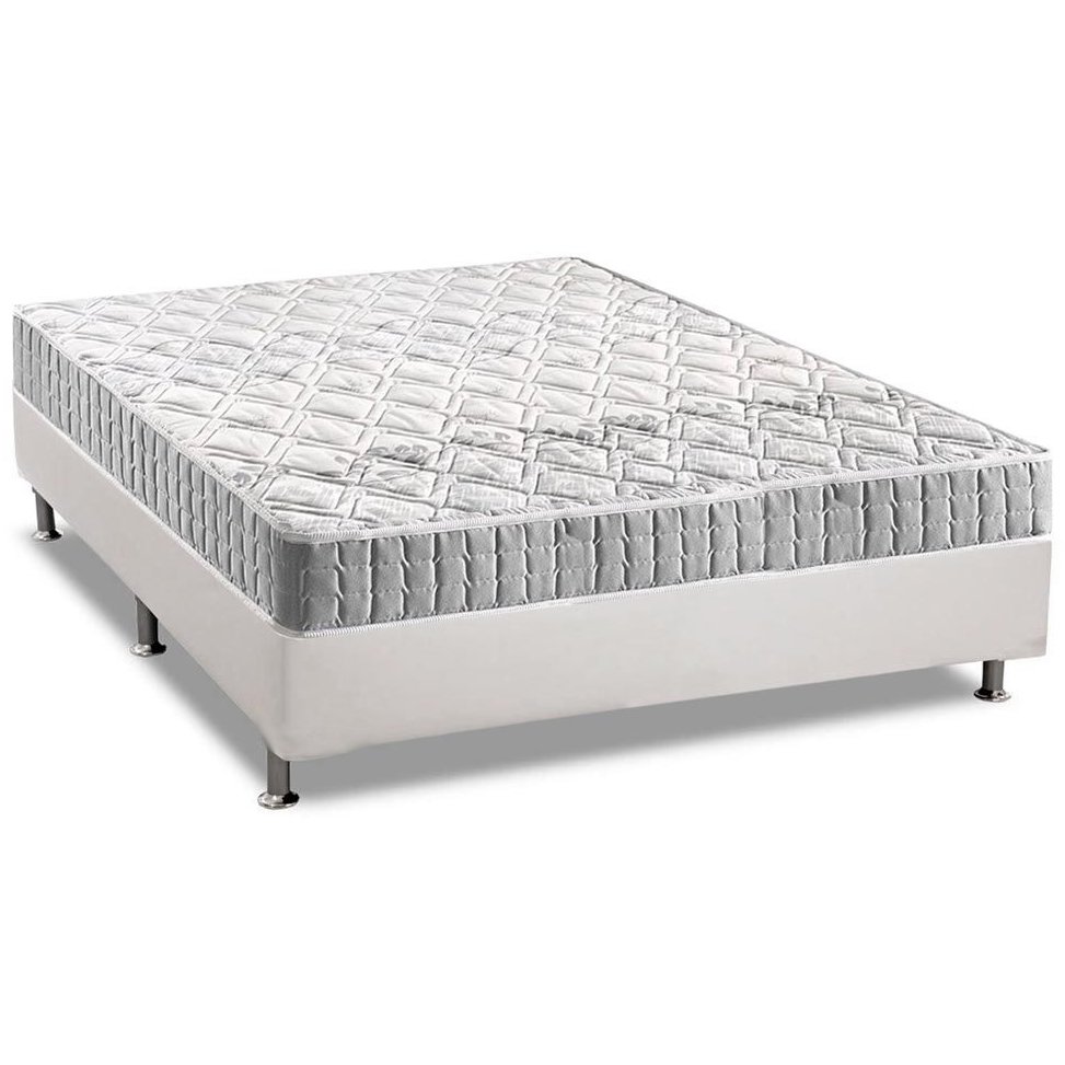 Colchão Casal Orthosono 18 cm D33 + Base Simples Corino Branco – ANJOS + BIOSTAR - Imagem 2