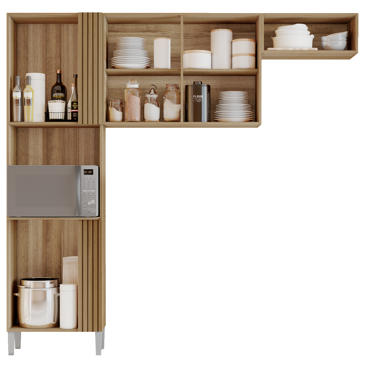 Cozinha 3 Pecas Juma Atacama/Off White - ARAMOVEIS - Imagem 2