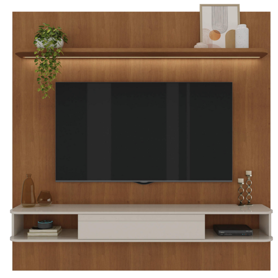 Alternative view of Painel até 75" Belluno Cinamomo/Off White - ARTELY