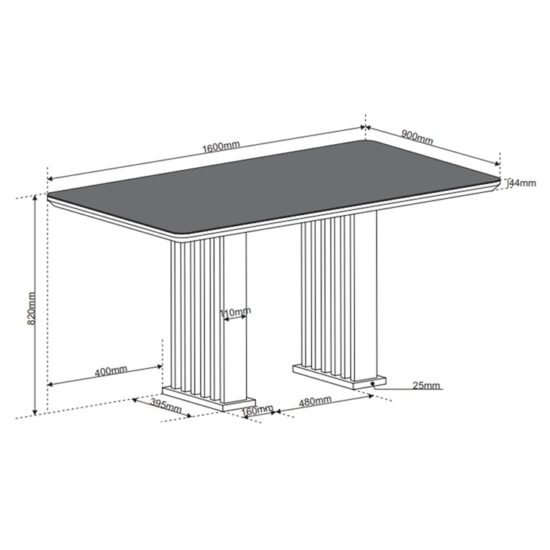 Alternative view of Mesa Mona/Munique 160 Mel/Blonde Off White - VIERO MOVEIS