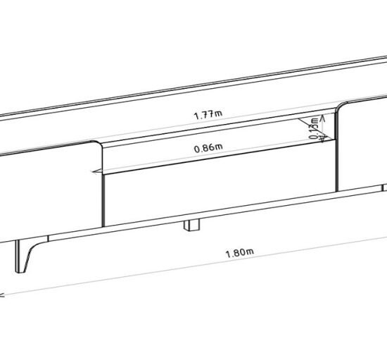 Alternative view of Rack ate 75" Orlando Tauari/Off White Brilho - LINEA BRASIL