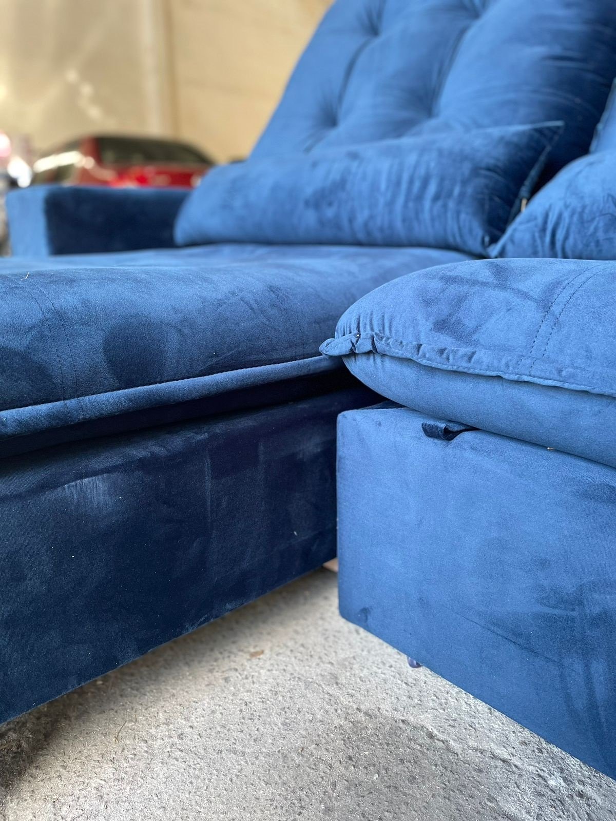 Sofá Retrátil e Reclinável Malu 2,50 m Azul - D'VITRINE ESTOFADOS - Imagem 6
