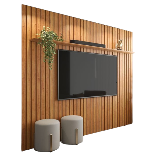 Alternative view of Painel Ripado até 85″ Supremo 2.3 Cinamomo – PATRIMAR