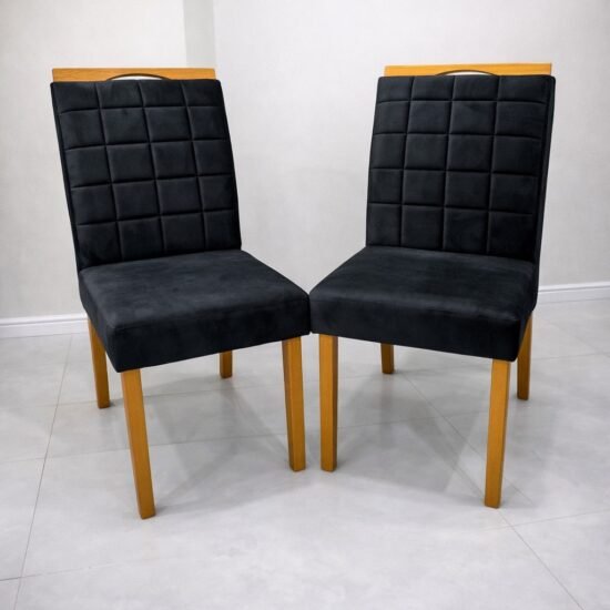 Alternative view of Kit 2 Cadeiras Las Vegas Veludo Preto 13 - OURO DECOR