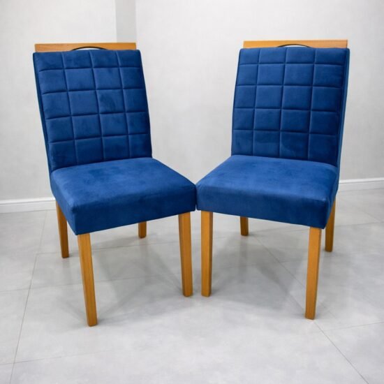 Alternative view of Kit 2 Cadeiras Las Vegas Veludo Azul 24 - OURO DECOR