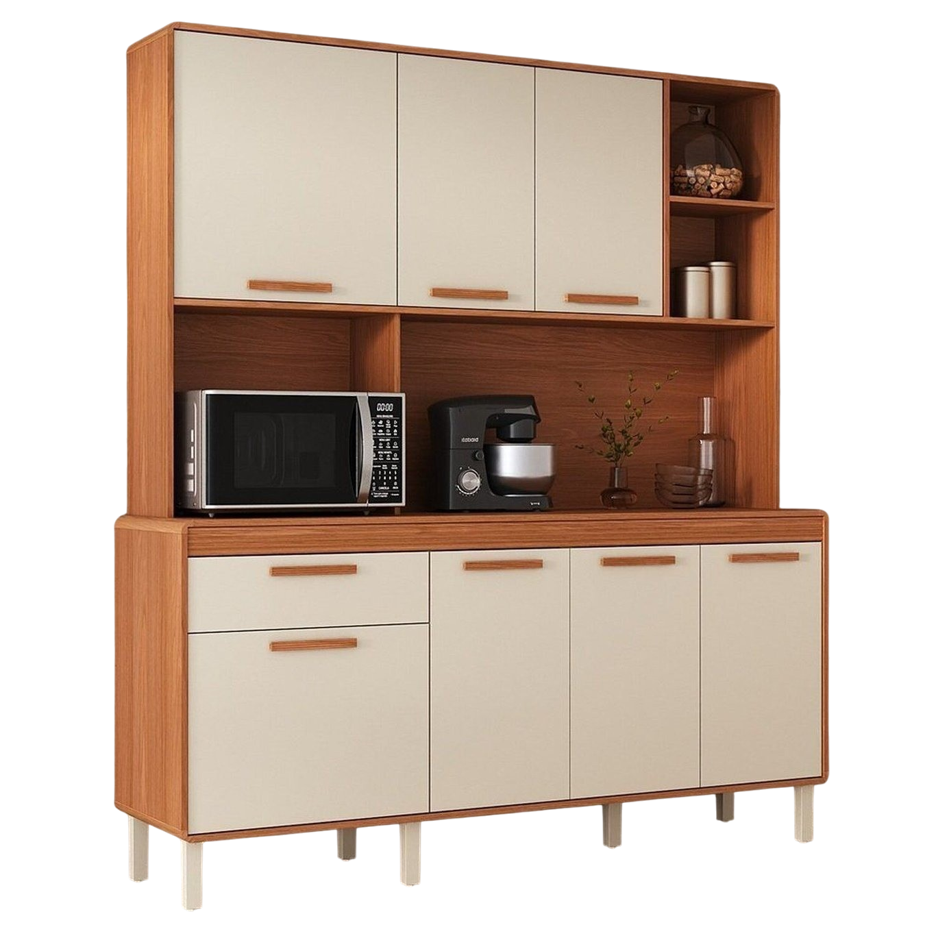 Kit Cozinha Dunas 1,80 m Cinamomo/Off White - ITATIAIA - Imagem 4