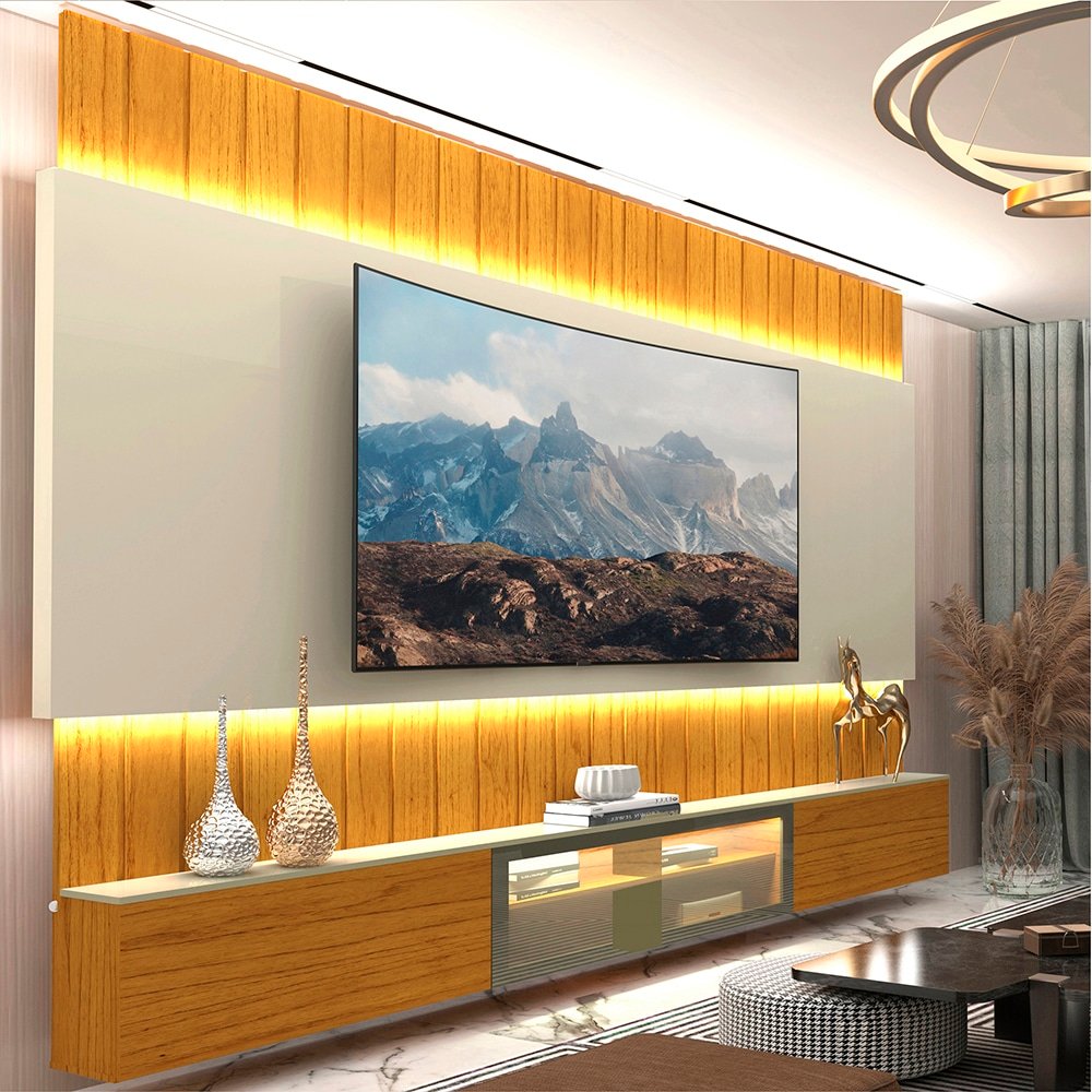 Home Suspenso até 85″ Soberano Reflecta 260 Naturale/Off White – GELIUS