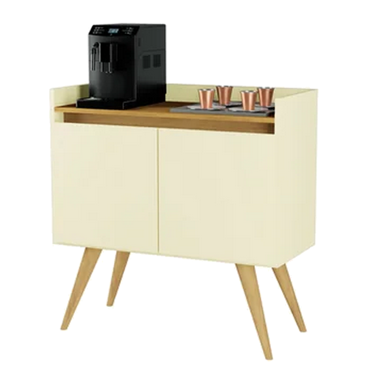 Buffet 2 Portas Gold Perola/Mel - MOVEIS PRIMUS - Imagem 2