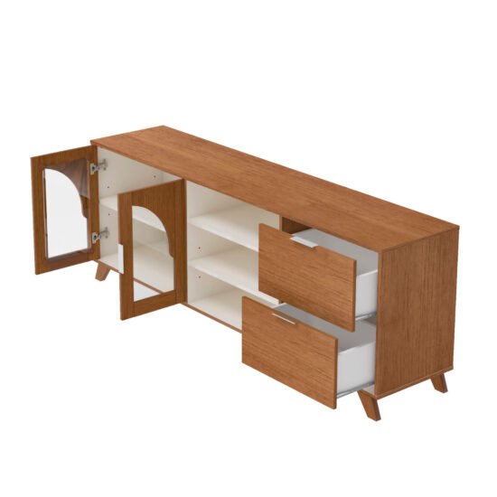 Alternative view of Rack até 75" Murano Cinamomo/Off White - ARTELY
