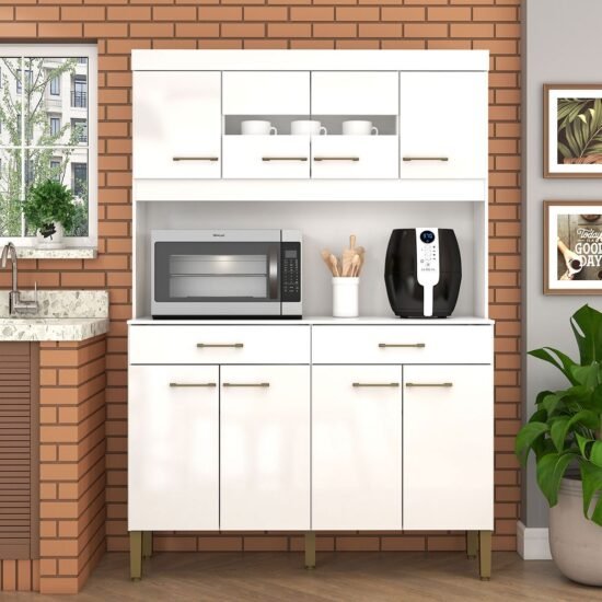 Kit Cozinha Laura K120 1,20 m Branco - FELLICCI