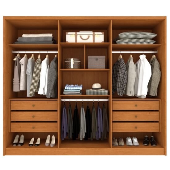 Alternative view of Guarda-Roupa 6 Portas Realeza/Esplendor 2,74 m Cinamomo/Off White - TCIL
