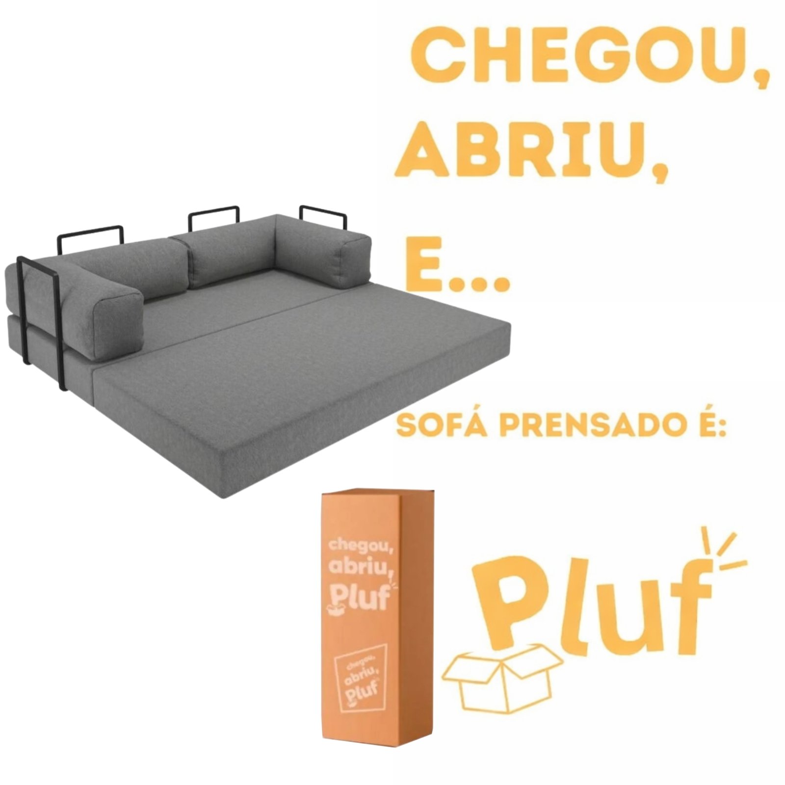 Sofá Cama Light 1,80 m (Expansível) Bouclé Cinza Grafite 10 – PLUFF SOFÁ NA CAIXA - Imagem 5