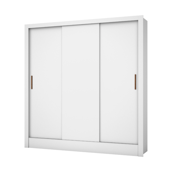 Alternative view of Guarda-Roupa 3 Portas Dubai/Santiago (Sem espelho) 1,79 m Branco - CARIOCA MÓVEIS