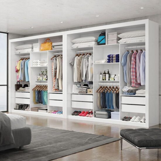 Alternative view of Closet Veneza/Clara/Berlim 1,855 m x 1,855 m Branco – CARIOCA MÓVEIS