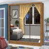 Guarda-Roupa 3 Portas Dubai/Santiago Premium (3 portas espelhadas) 1,79 m Cinamomo - CARIOCA MÓVEIS