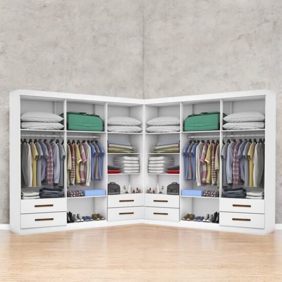 Closet Hércules 1,77 m x 1, 77 m Branco – CARIOCA MÓVEIS