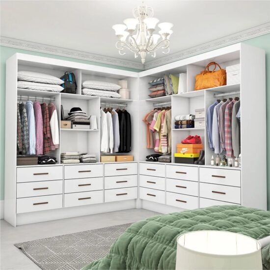 Closet Sevilha 1,62 m x 1,62 m Branco – CARIOCA MÓVEIS