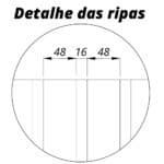 Home até 85″ Nobre Ripado 230(Com Nicho) Cinza/Off White – GELIUS - Imagem 3