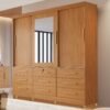 Guarda-Roupa 3 Portas(Com Pés)Athenas 1,80 m Nature – BIANCHI