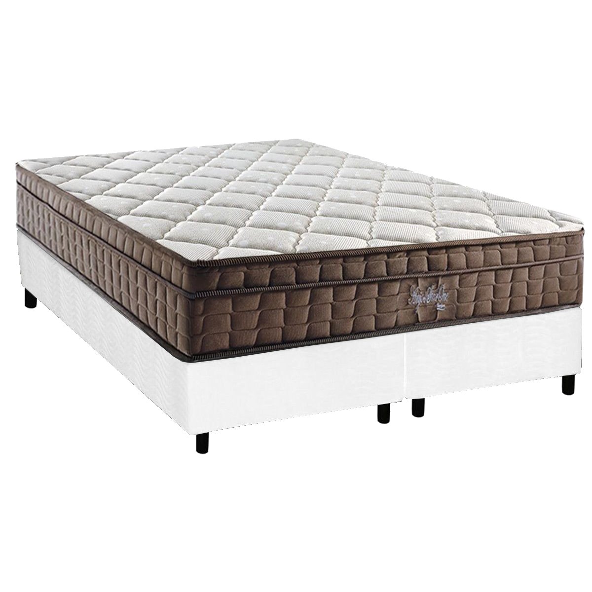 Colchão Queen Star One D28/AG D70 + Base Box Simples Corino Branco – ANJOS COLCHÕES + ALTO NÍVEL CAMAS E COLCHÕES - Imagem 2