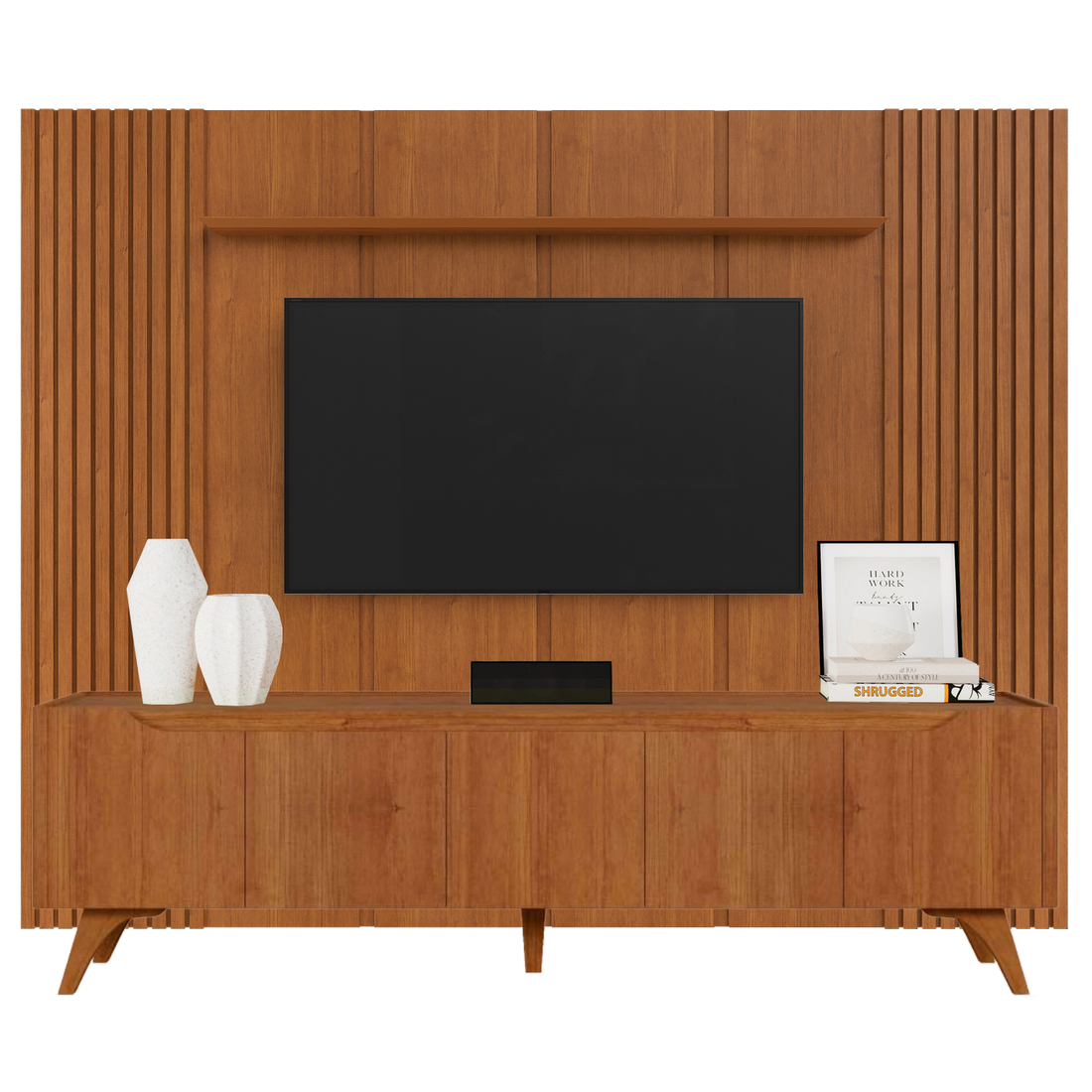 Painel até 75″ Union 2,34 + Rack Atenas 2,20 m Naturale – MAVAULAR - Imagem 2