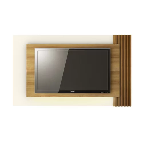 Painel até 65" PL 3003 Naturale/Off White – TECNO MÓBILI - Imagem 2