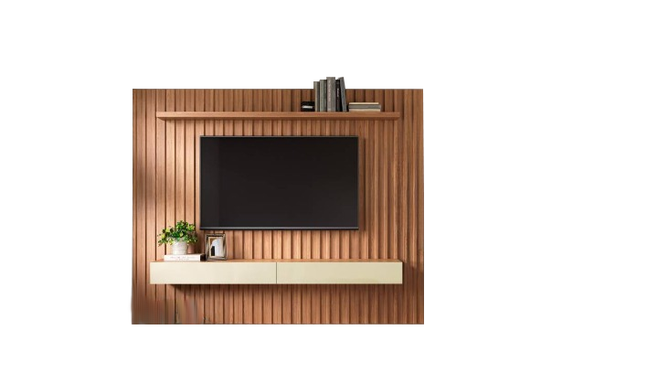 Painel Suspenso até 65" TB182L Off White/Freijó - DALLA COSTA - Imagem 2