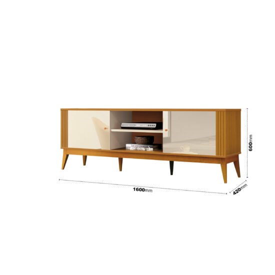 Alternative view of Rack até 60" Legacy 1.6 Off White/Cedro Natural - EDN MÓVEIS