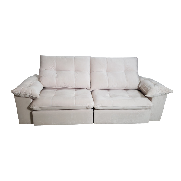 Sofá Retrátil e Reclinável México 2,50 m Bege – LEO DECOR (PROMOÇÃO - LEVE AVARIA) - Imagem 3