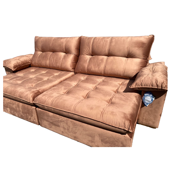 Sofá Retrátil e Reclinável México 290 Caramelo - LEO DECOR(PROMOÇÃO) - Imagem 3