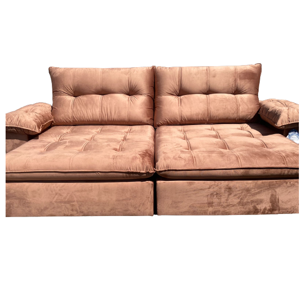 Sofá Retrátil e Reclinável México 290 Caramelo - LEO DECOR(PROMOÇÃO) - Imagem 4