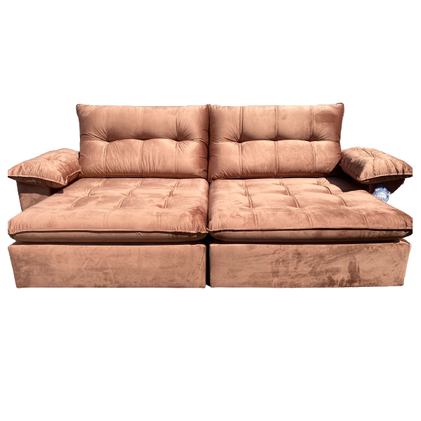 Sofá Retrátil e Reclinável México 290 Caramelo - LEO DECOR(PROMOÇÃO) - Imagem 2