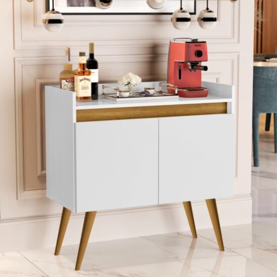 Alternative view of Buffet 2 Portas Gold Branco/Mel/Branco – MOVEIS PRIMUS