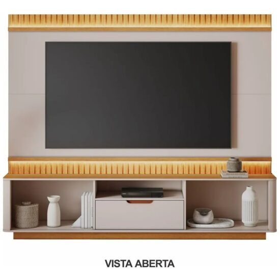 Alternative view of Home até 85" Atena Off White/Cinamomo - JCM MOVELARIA